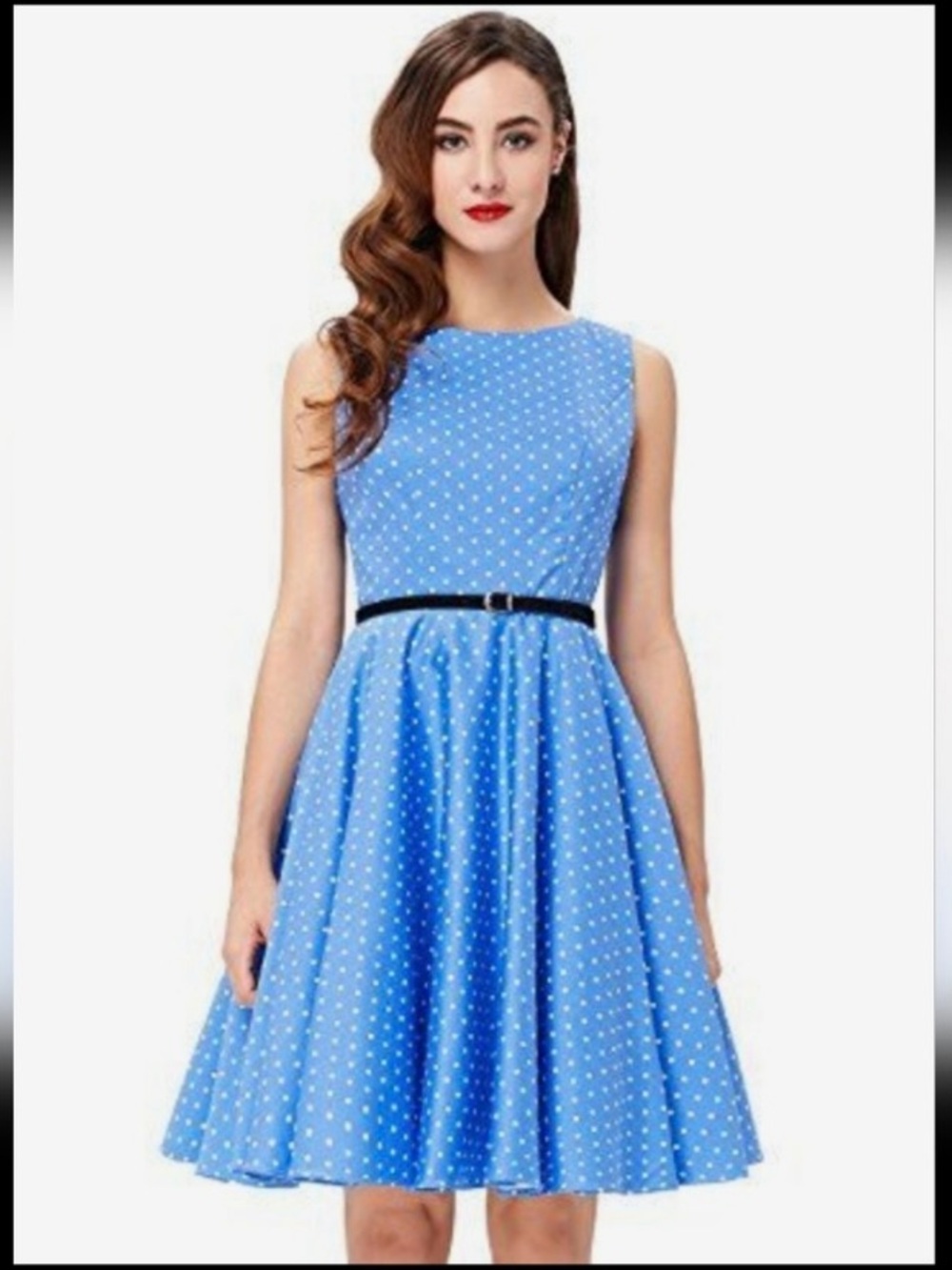 Grace Karin Polka-dot swing retro Dress
Size Small